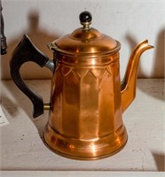 Copper coffee pot, 8-1/2" tall