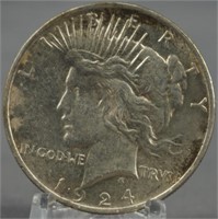 1924 Peace BU Silver Dollar
