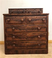 EARLY EMPIRE 8 DRAWER CHEST (1 HIDDEN)