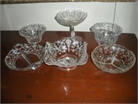 Cambridge Crystal Candy Dishes 6 Pcs 1 Lot