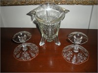 Cambridge Crystal Candle Stick Holder -Footed