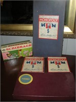Monopoly-Scrabble Scribbage Vintage Classic Board