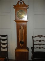 Grandfather Clock Light Mahogany Case-Brass