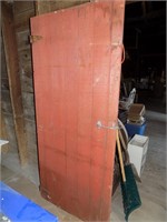 Red Barn Door with Latch & Hinges