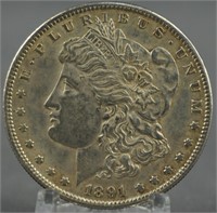 1891-S Morgan Unc. Silver Dollar