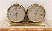 VINTAGE CLOCK AND THERMOMETER