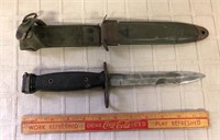 BAYONET KNIFE & WW11 US M8A1 SHEATH