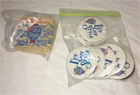14-Old Style Beer Buttons/Coasters