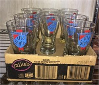 8-Old Style Beer Glasses
