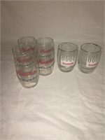 7-Small Hamm’s Beer Glasses