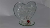 "You are in my Heart, my Soul..." art glass piece