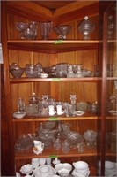 Cabinet of misc glassware