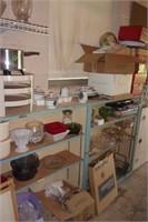 Lot of shelves of household items