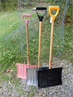 Wood Handled Snow Shovels - Sold Times 3