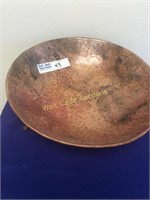 Decorative Copper Bowl on Stand