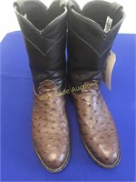 Men's Boots - Ostrich - Larry Mahan - Size 9D