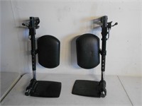 Pair of adjustable wheelchair footrests