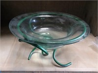 Glass Bowl / Metal Base