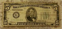 1934-A Green Seal U.S $5 Note