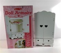 New Wooden Doll Armoire