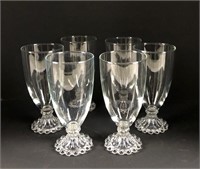 Set of Six Candlewick Water Glasses