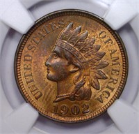 1902 Indian Cent NGC MS63 RB