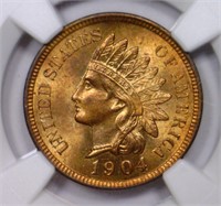 1904 Indian Cent NGC MS64 RB