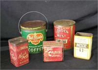 5 Vintage  Cans