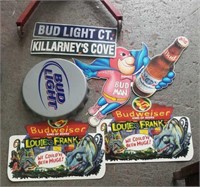 Lot of Various Beer Signs