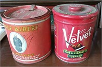 Two Vintage Tobacco Cans