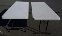 2 Plastic Folding Tables