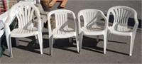 4/ White  Lawn Chairs