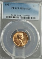 1937 Lincoln Red Penny PCGS MS64RD