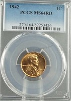 1942 Lincoln Red Penny PCGS MS64RD