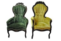 2 Carved Victorian Style Chairs