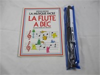 Livre pour apprendre la flute à bec, avec flute