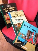 4 albums vintage de Tintin des années 1960