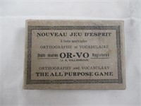 Jeu de cartes antique "OR-VO" par J.A. Villeneuve