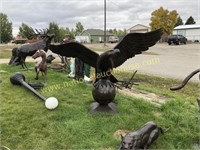 Giant Eagle On Ball Over 10ft Wing Span