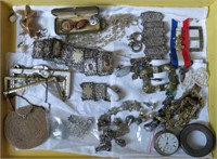 ESTATE COSTUME JEWELRY, MUCH OF WHICH IS SILVER