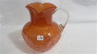 Water pitcher 8" High bal shape w/pushed in