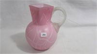 Water Pitcher 8.5" High, opal/pink/crystal casings