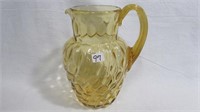 Water Pitcher 9.25" high, amber swirled large