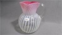 Water Pitcher, 8.25"high pick shading to clear wih
