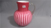 Water pitcher 8.25" high ball shape with veritical