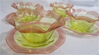 Finger bowl and plate, Plate 6" , Bowl 2.25" high
