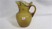 Water Pitcher 8.5" high, crimped top very small