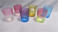 Water Tumblers 3.75 high set of 6 various colors