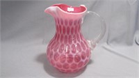 Water Pitcher 9" High Cranberry with Large