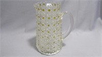 Tankard 8.5" Crystal Daisy and Button Pattern